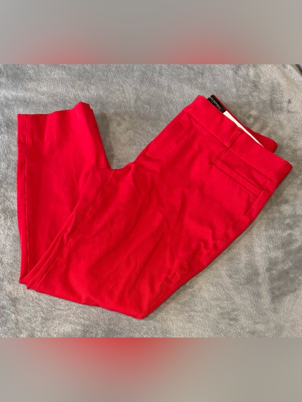 Banana Republic Red Sloan  Cropped Ankle Pants